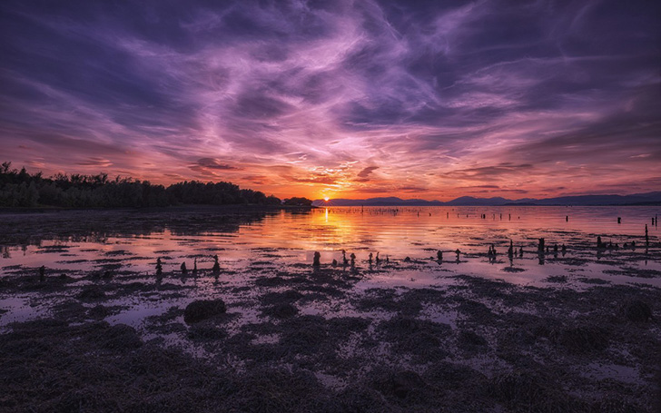 クライド湾の夕日