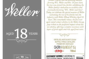 ウェラー初のストレート・ウィート・ウイスキー「Weller 18 Year Old」登場
