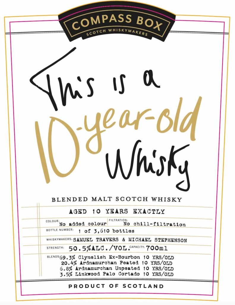 クライヌリッシュ×アードナムルッカン×リンクウッド！コンパスボックスの新作『This is a 10-year-old Whisky』